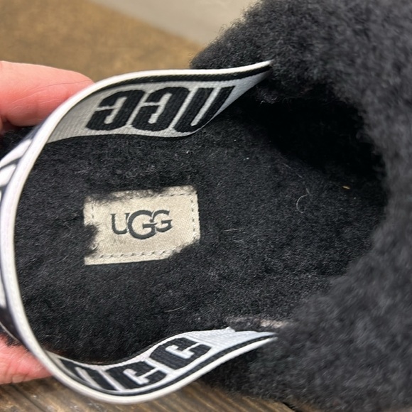 UGG Fluff Yeah Slide Flatform Slippers Sandals Black Size 6 - Picture 7 of 9